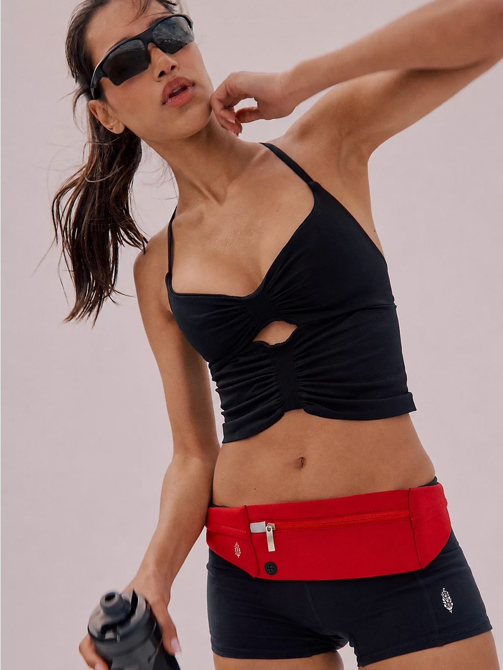 Free People Movement Backstage Twist Cami M/L Black